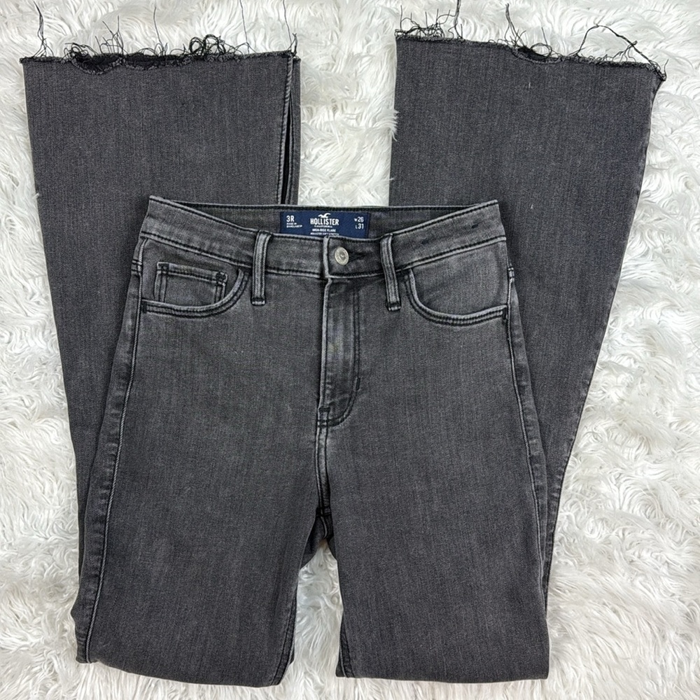 Hollister Gray Flare & Wide Leg Jeans